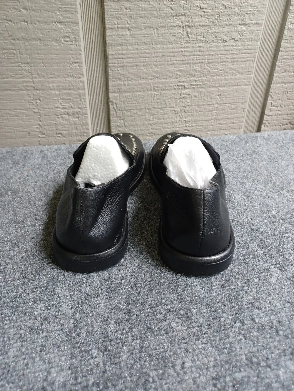ME+EM Studded Travel Loafer Shoe Size 38 US 8 Women Leather Black Quiet Luxury